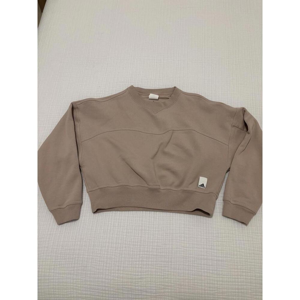 adidas Mauve/Taupe Cropped Crewneck Sweatshirt
